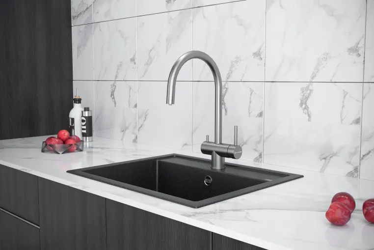 Смеситель KuchenStern Drim-F нерж. сталь фото