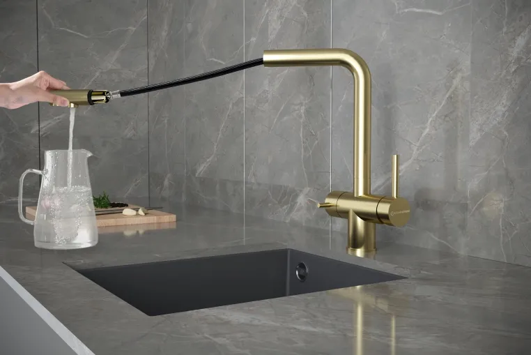 Смеситель KuchenStern Fokus-FS нерж. сталь фото