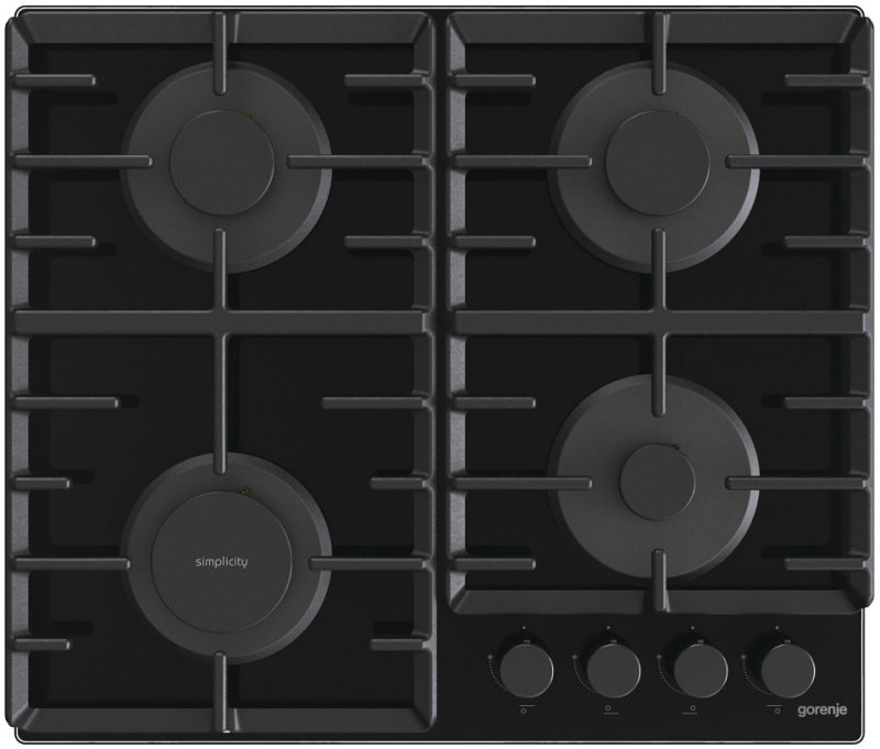 Поверхность газовая Gorenje GT642SYB закаленное стекло черный фото