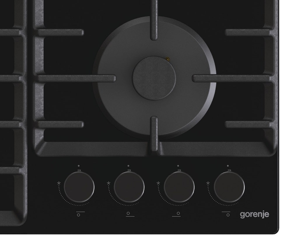 Поверхность газовая Gorenje GT642SYB закаленное стекло черный фото