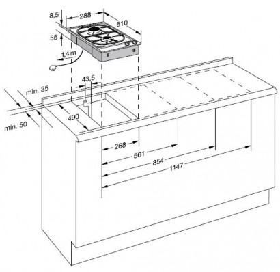 Поверхность газовая Gaggenau VG 232232 30 см фото