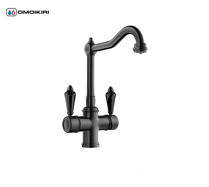Смеситель Omoikiri Tottori черный черный кристалл