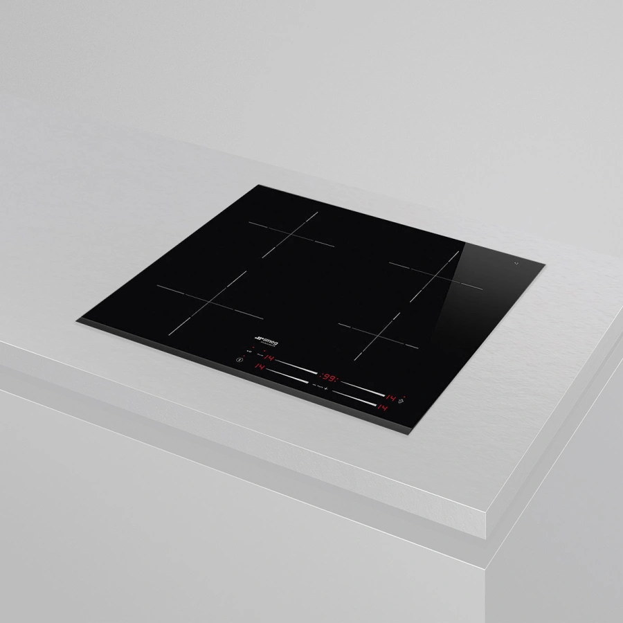 Поверхность индукционная Smeg SI7643B черный фото