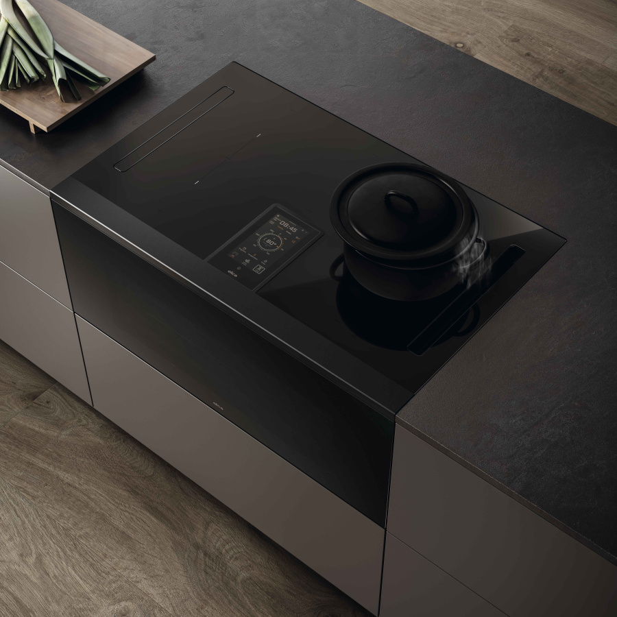 Elica Lhov Combisteam BL/A/90 4в1 (Варочная панель, вытяжка, духовка, пароварка) фото