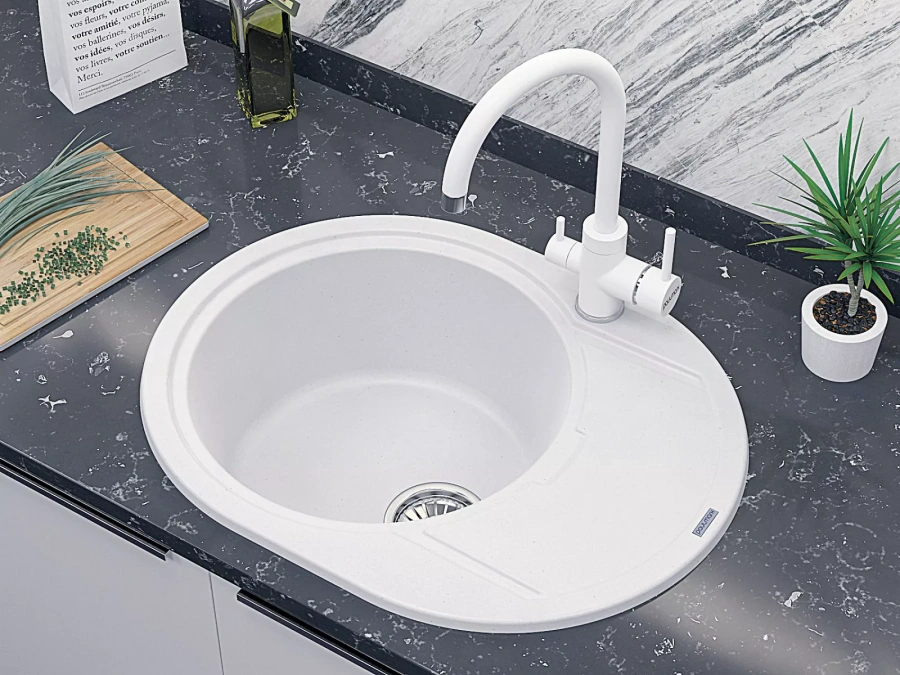 Смеситель Paulmark Essen Es213211-WH белый матовый фото